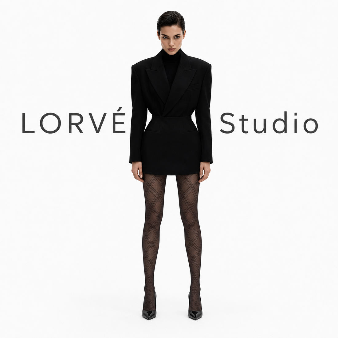 Plaid Pattern Sheer Tights for Women, Black Fashion Patterned Pantyhose