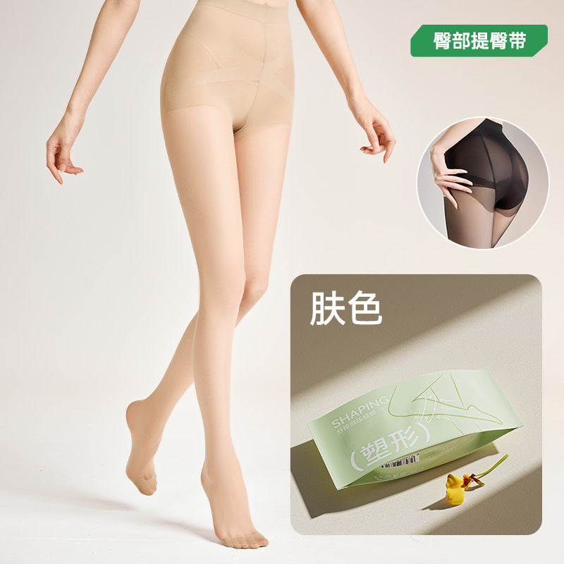 Light Shaping Sheer Tights for Women, Butt Lifting Control Pantyhose