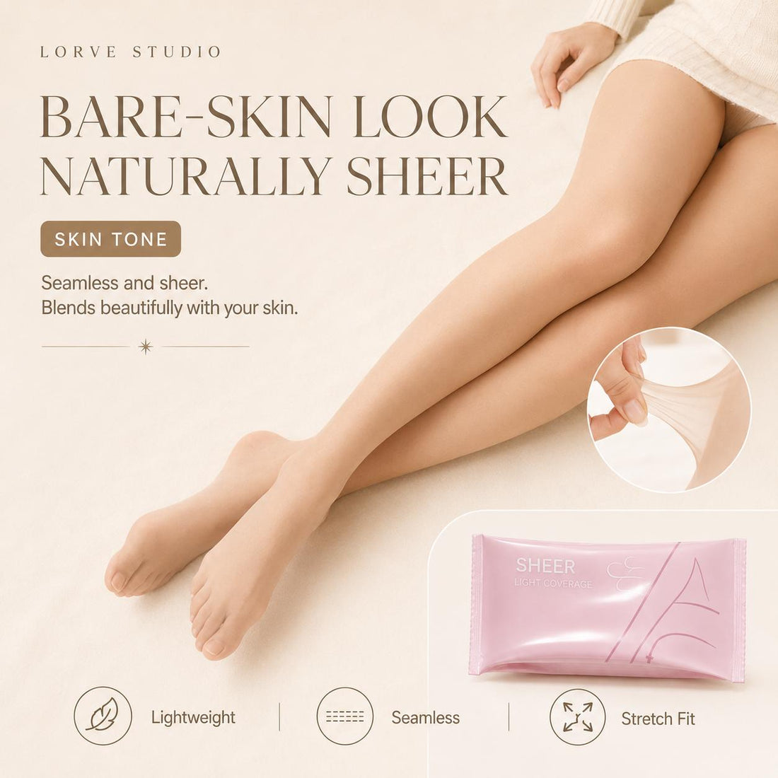 Ultra Sheer Tights for Women, Bare-Leg Look Pantyhose