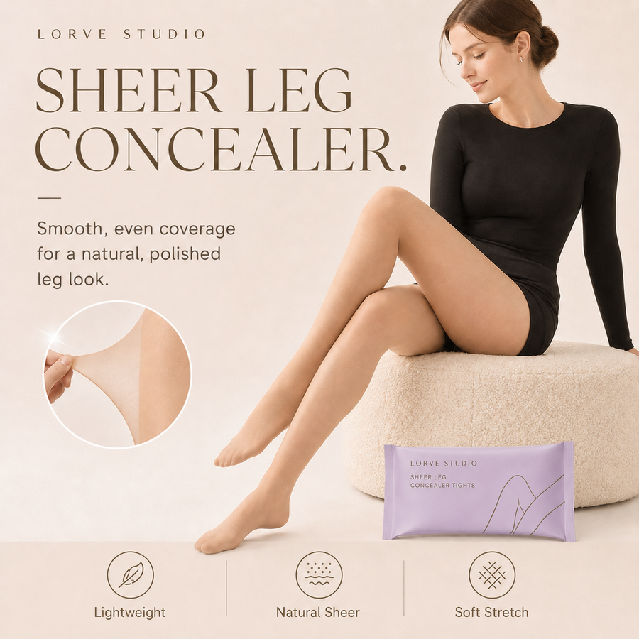 Cover-Up Sheer Tights for Women, Flawless Leg Concealer Pantyhose